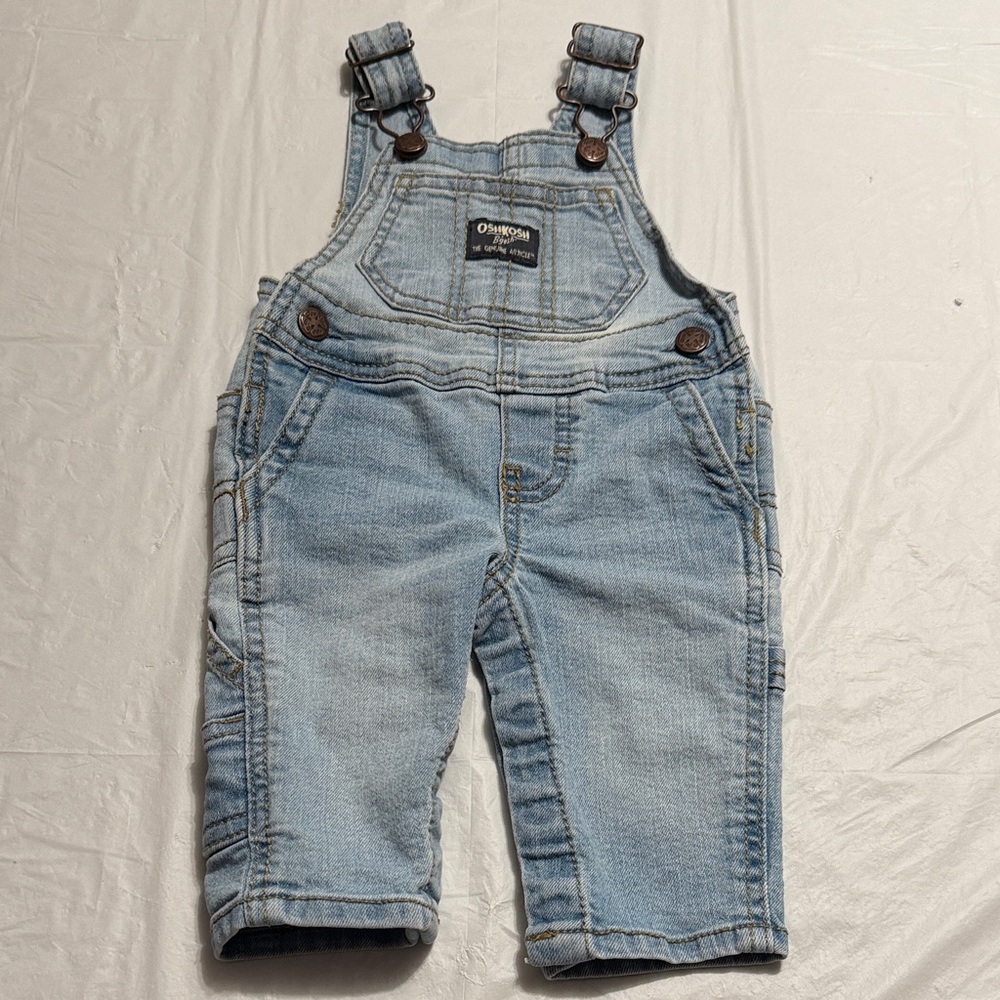 Vintage Look OshKosh B'gosh Classic Blue Kids Overalls size 3 months